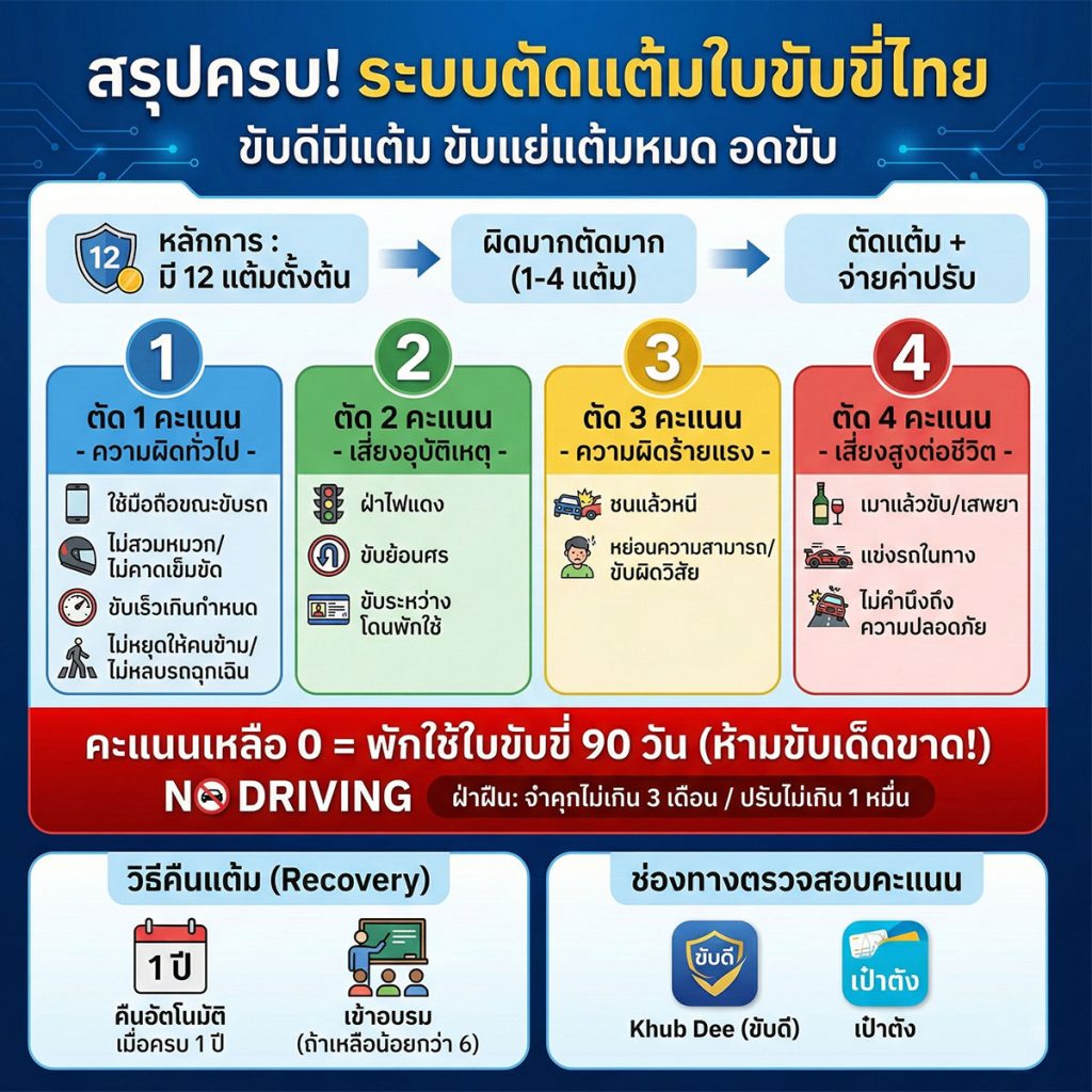 ระบบตัดแต้มใบขับขี่ไทย